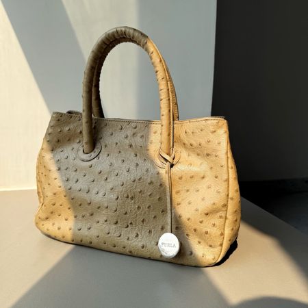 FURLA originale in pelle goffrata beige – buon stato