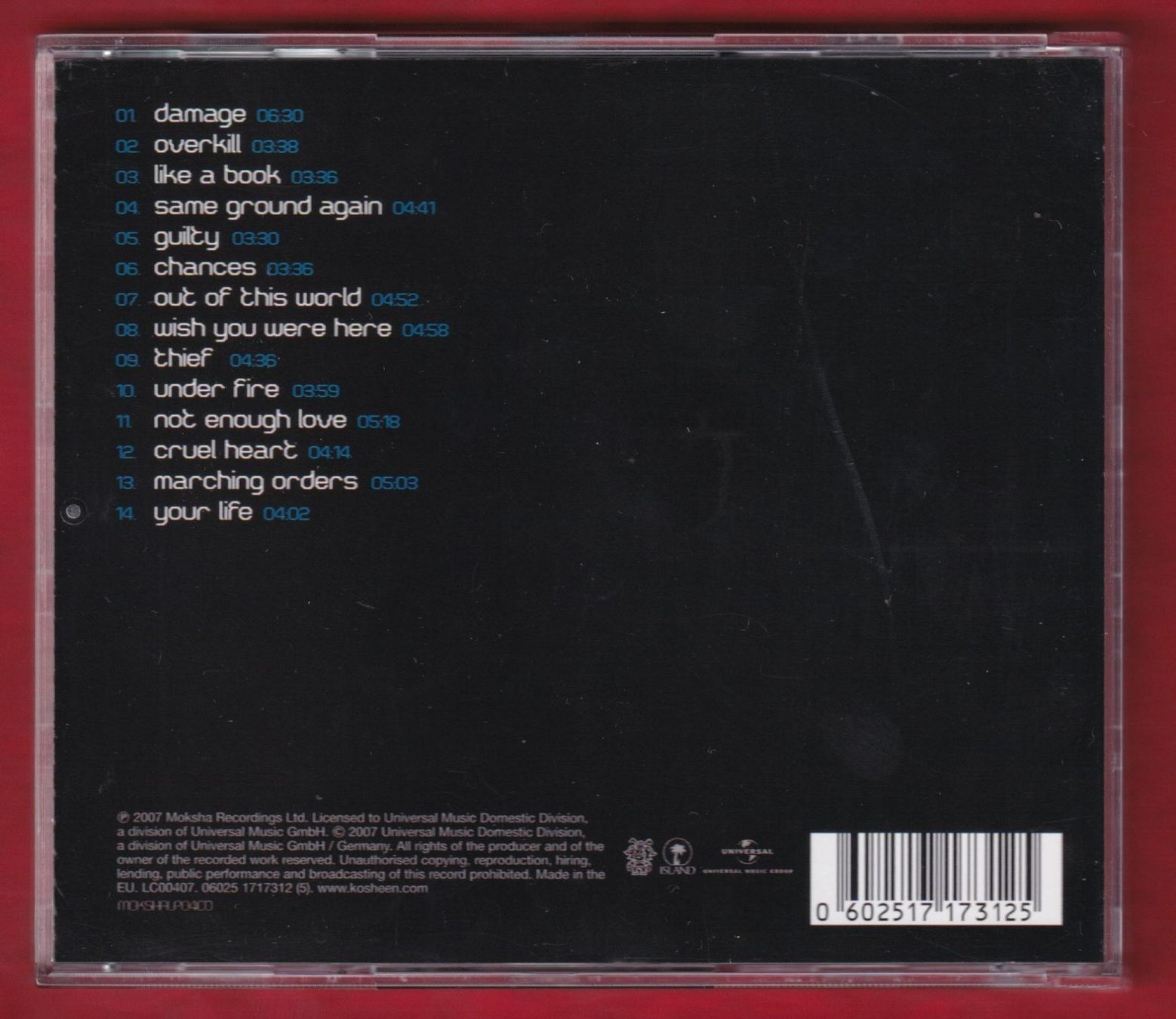 CDs: Kosheen - Damage (CD) – Gebraucht aus Zürich von Pfluftl2000 1