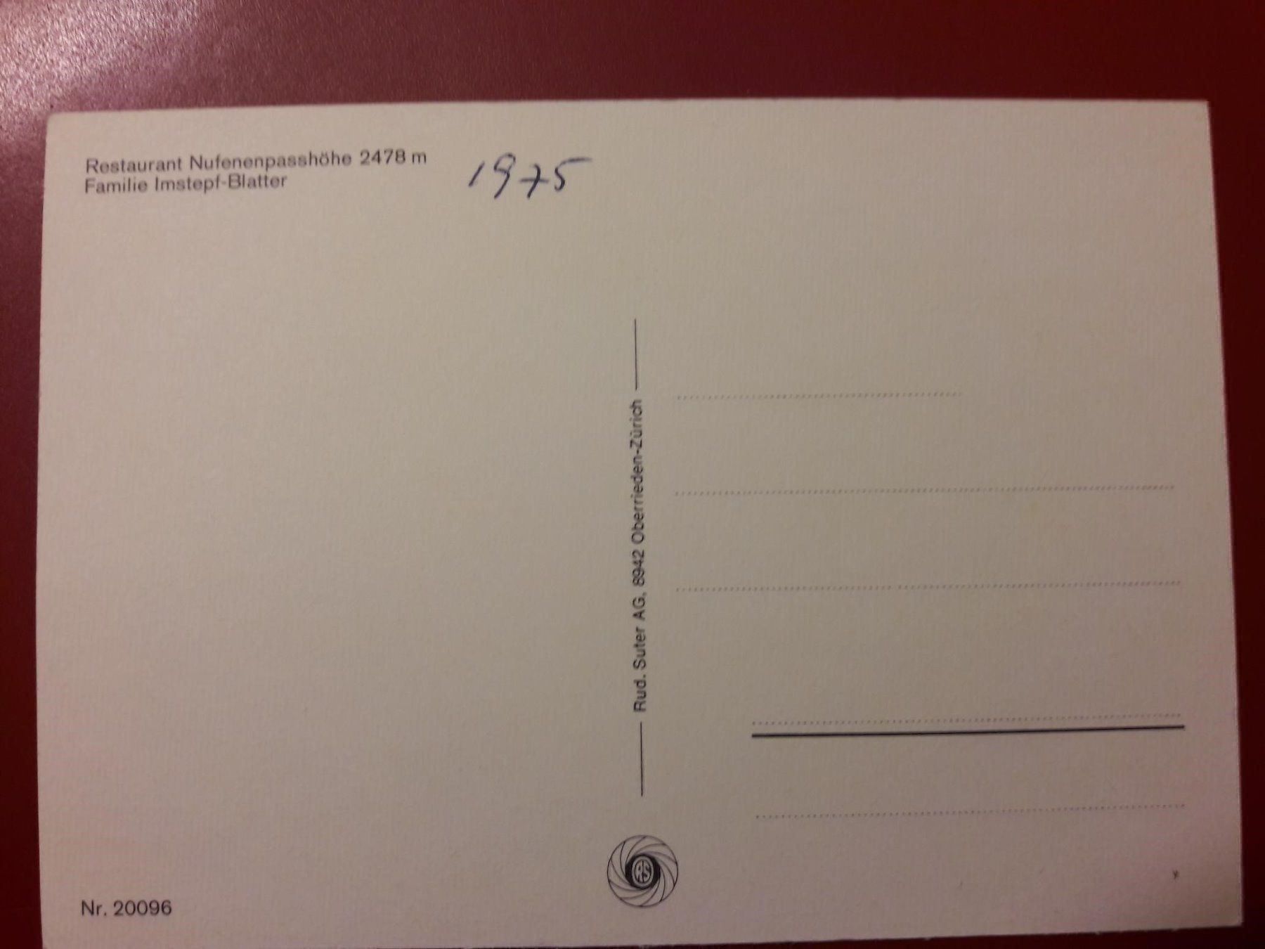 Cartoline postali: NUFENENPASSHÖHE - Oldtimer - 1975 – Usato da Delémont venduto da Domdom1 1