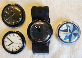 4x Vintage POP Swatch Konvolut (1988-1990) – Sammler Lot