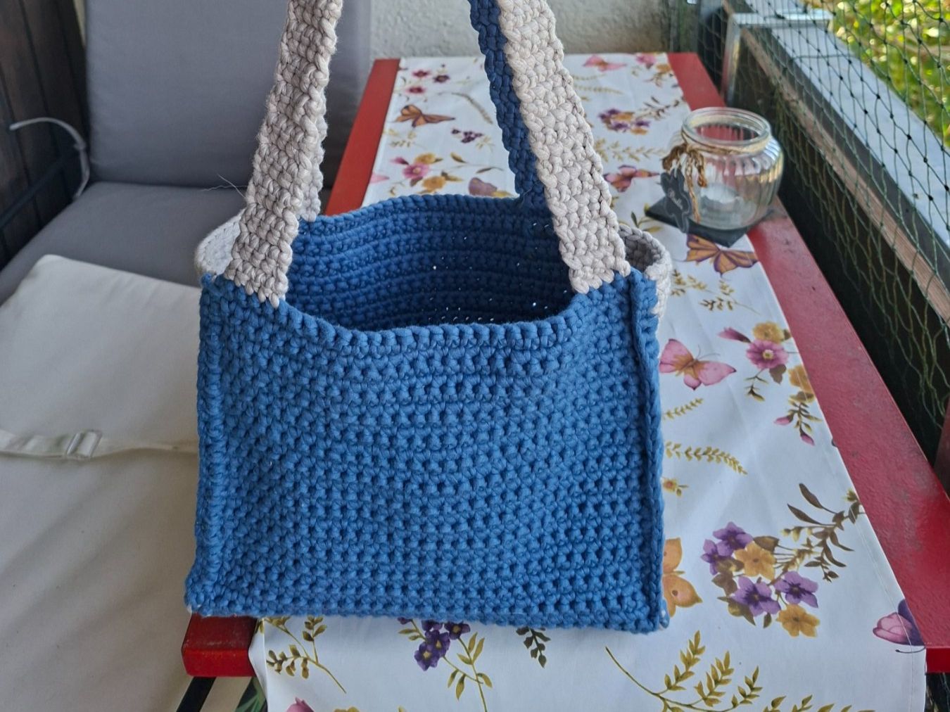 Borse da donna: Häkeltasche blau, weiss – Nuovo e nell'imballaggio originale da Weisslingen venduto da sug_vq8z 2
