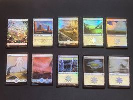 Magic The Gathering basic foil lands