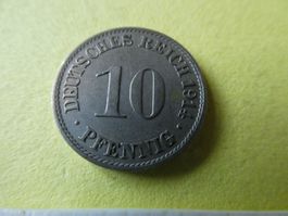 Dt. Reich 1914 A, 10 Pfennig