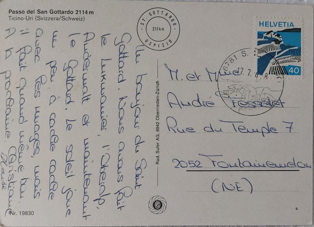 Cartoline postali: SAN GOTTHARDO – Usato da Delémont venduto da Domdom1 1
