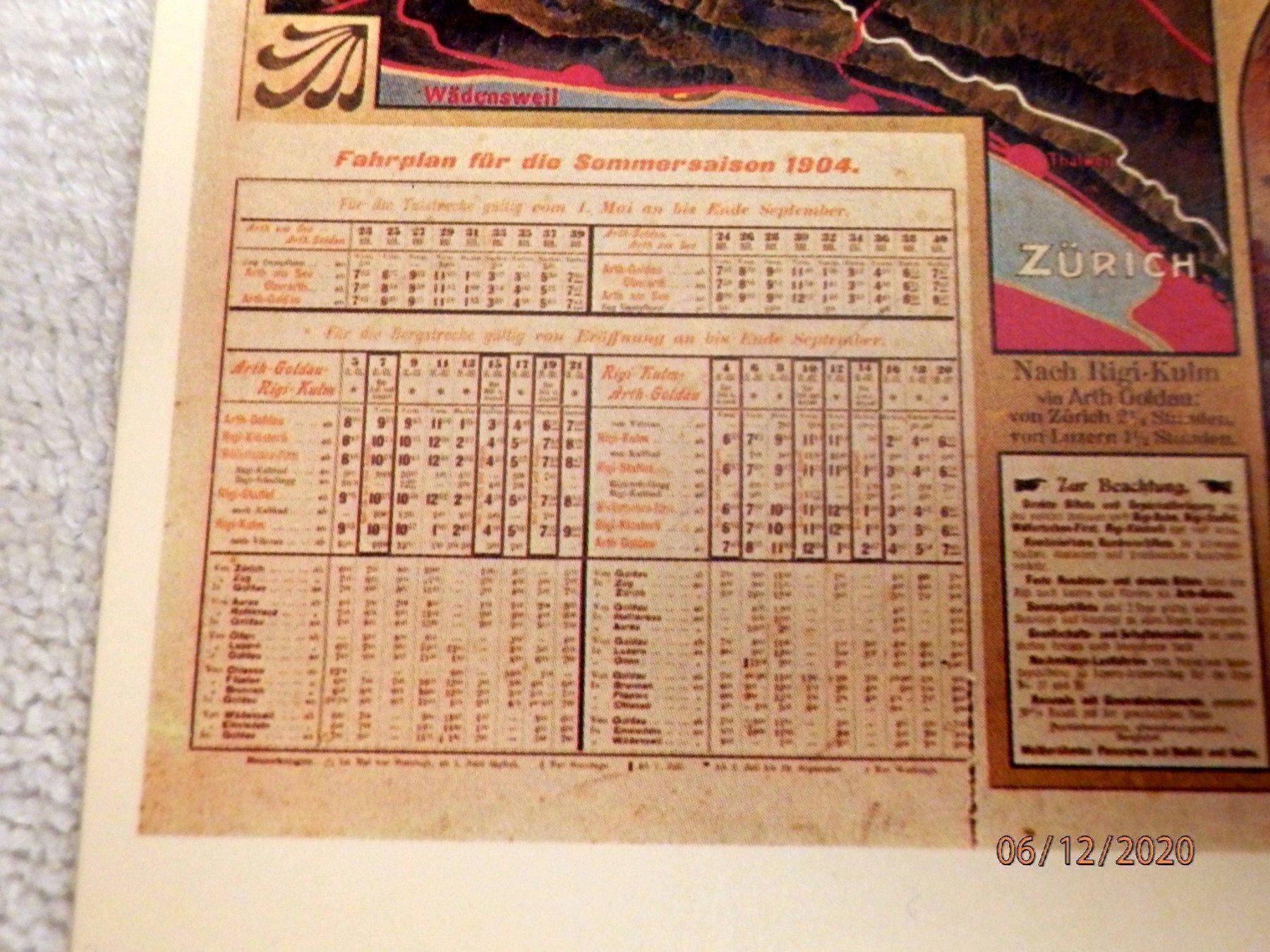 Cartoline postali: Ansichtskarte mit Fahrplan Bahnverkehr – Usato da Ueberstorf venduto da dinbau 2