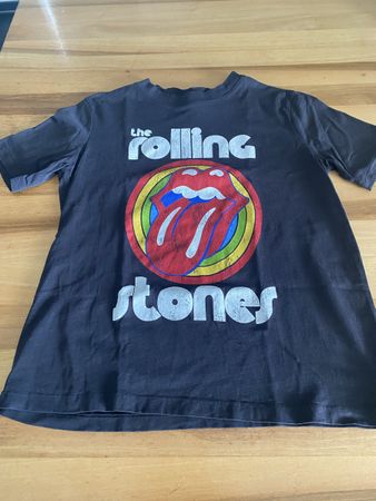 H&M T-Shirt Rolling Stones, anthrazit, Gr. XS