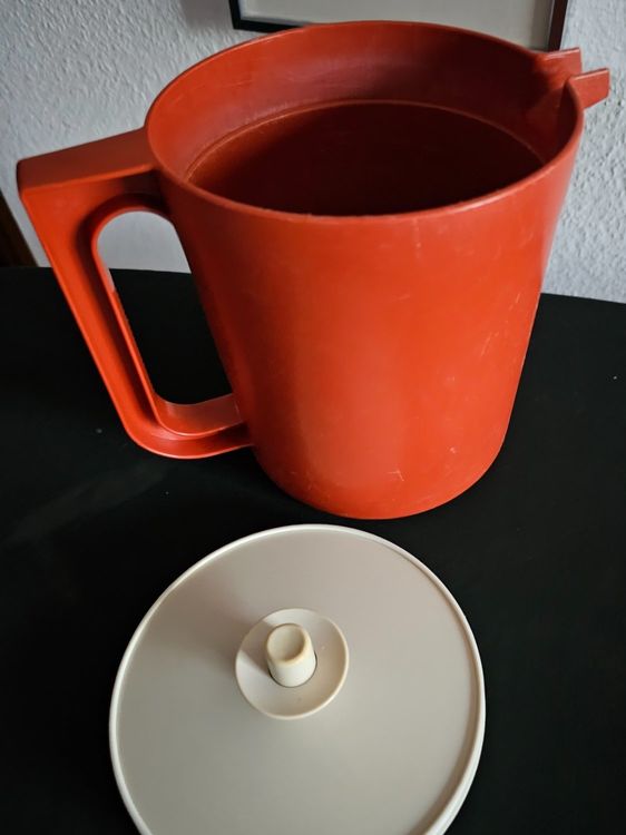 Tupperware Quadro Keksdose 1,5L - Orange-schwarzes Halloween Motiv, Rund & Luftdicht