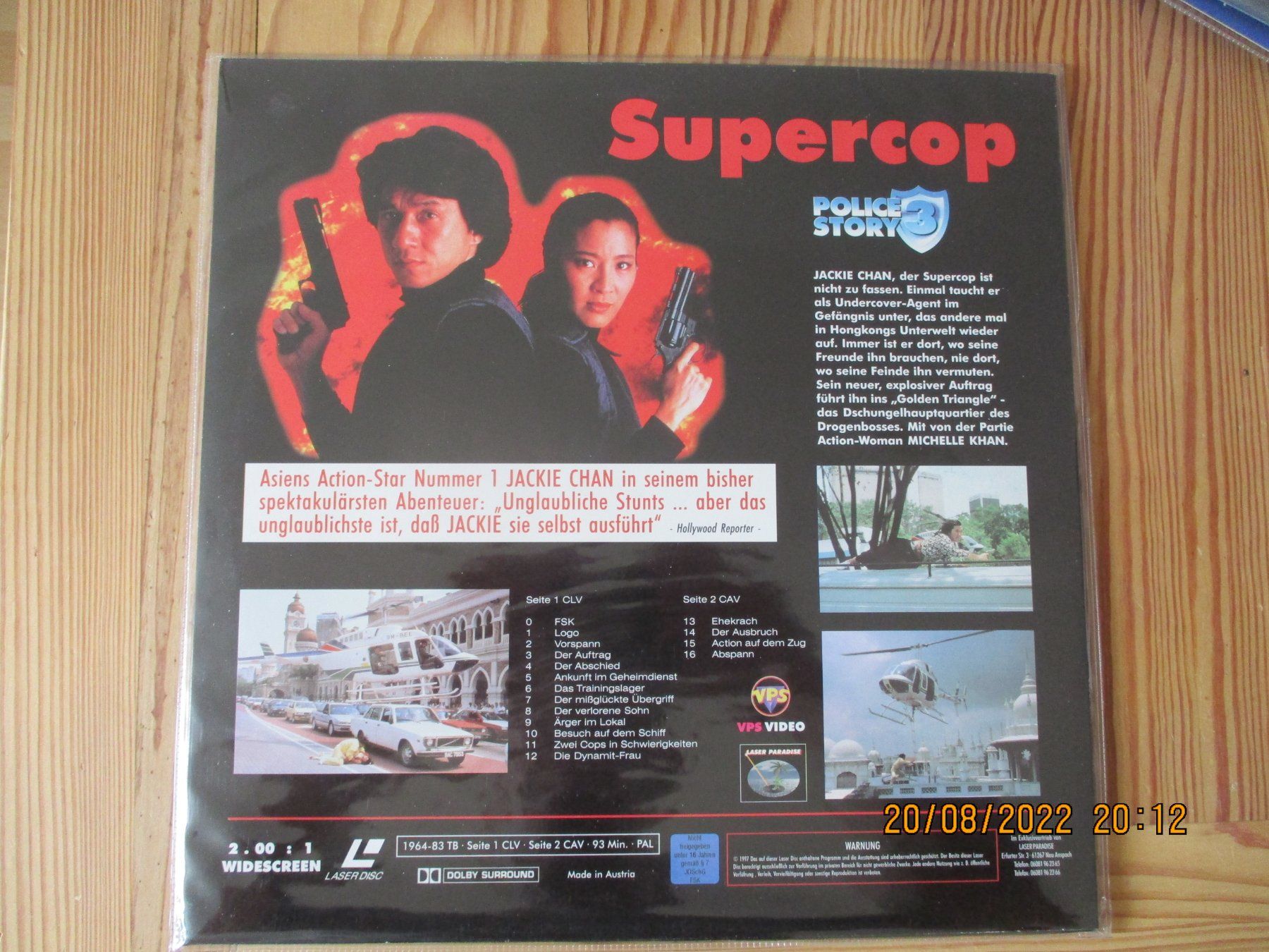 Alle DVDs: Supercop, 1992 / Limitierte Auflage  --- Laserdisc – Gebraucht aus Liestal von Disc-Point 1