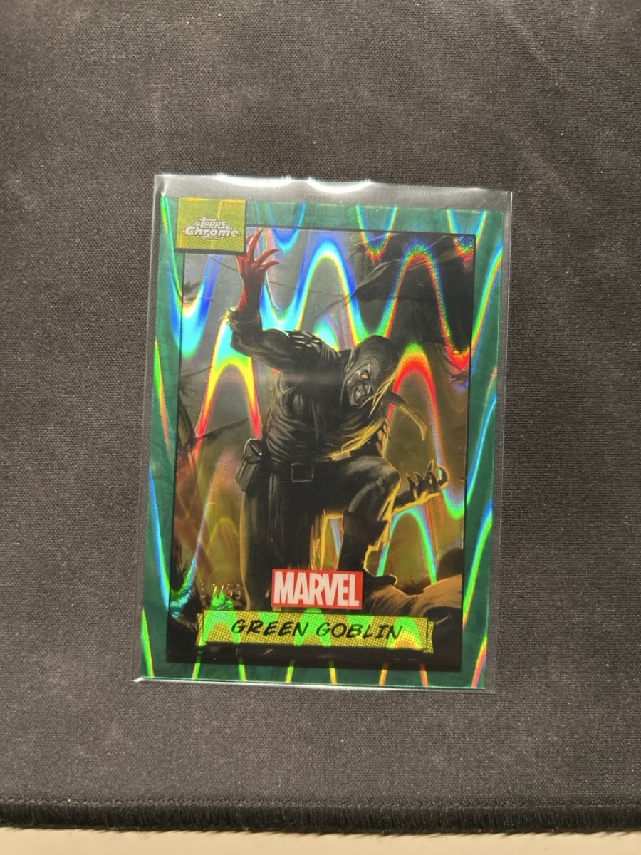 Topps Carte collezionabili: Topps chrome Marvel Green Goblin /99 green lava  – Usato da Greppen venduto da hcv_cc2r