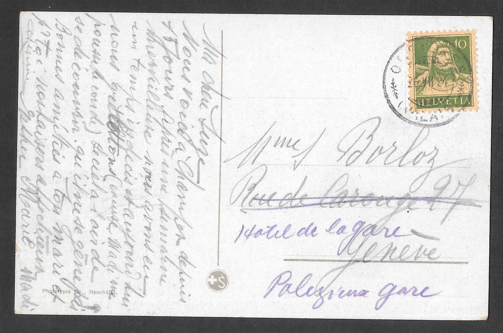 Cartoline postali: Champex Teilansicht mit Massif du Grand Combin – Usato da Olten venduto da clotaldi 1