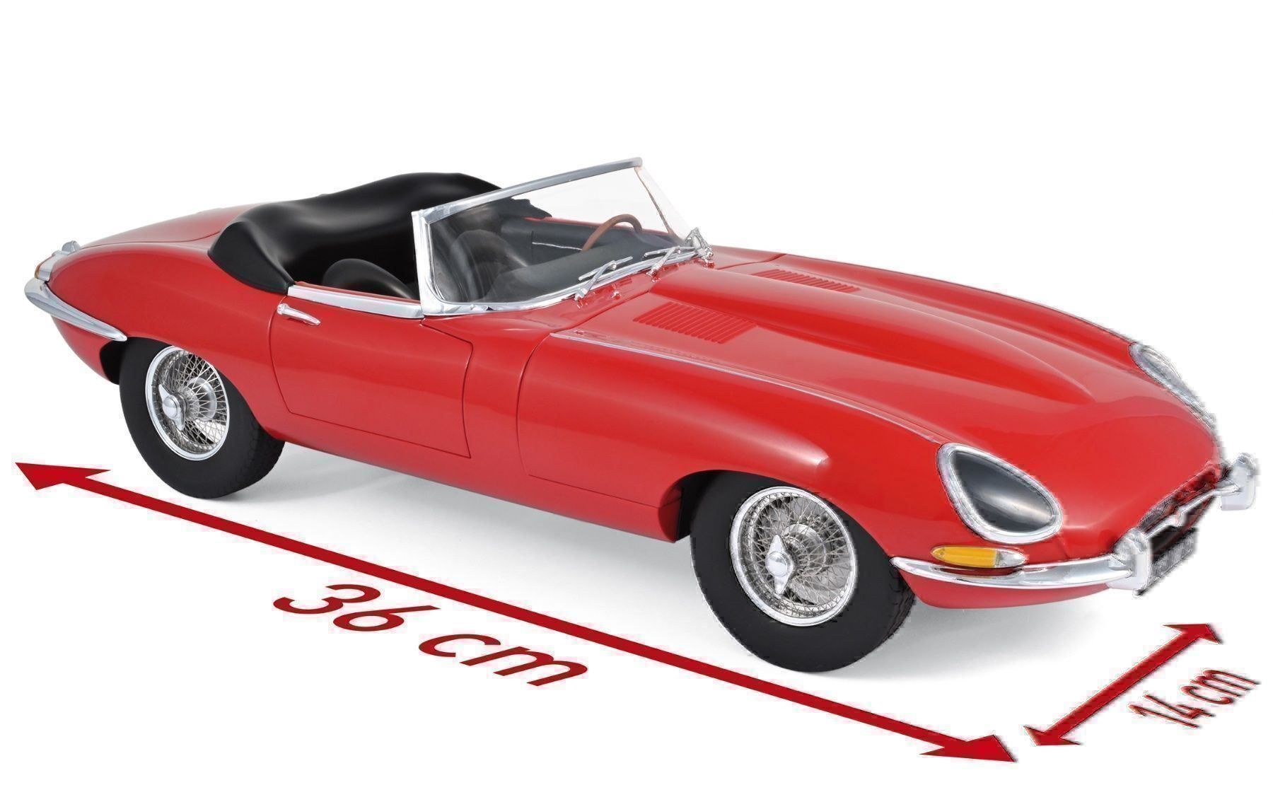 Jaguar Modellini d'auto: Jaguar E-Type Cabrio im Massstab 1:12 – Nuovo e nell'imballaggio originale da Erlenbach im Simmental venduto da Model_box