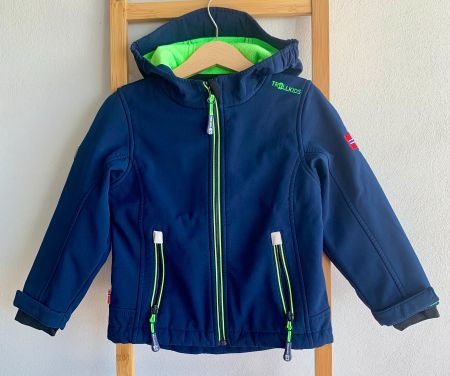 Kinder Trollkids Softshelljacke in blau, Grösse 104