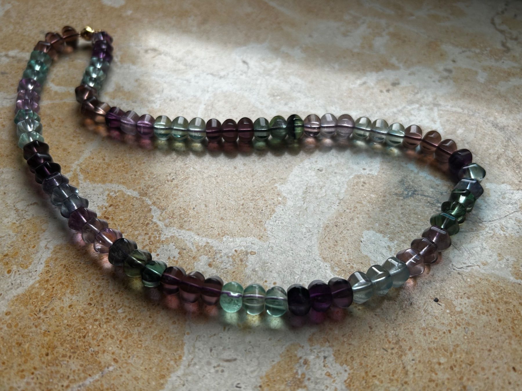 Ketten: Halskette Amethyst & Jadeit + Goldverschluss 750 – Gebraucht aus Dittingen von Bijoubelle 5
