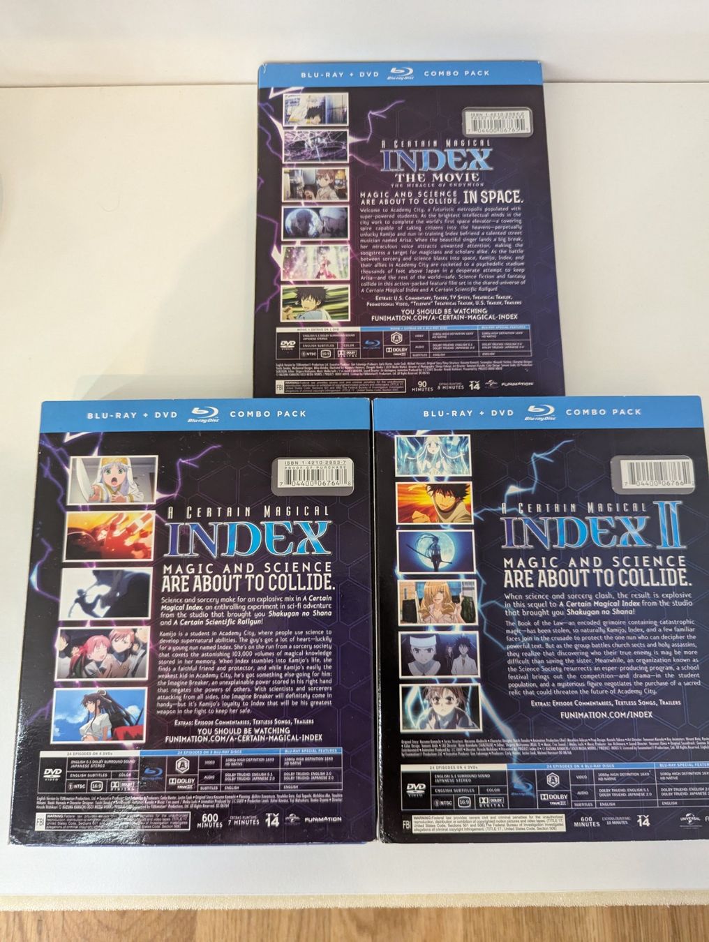 Tutti i DVDs: A Certain Magical Index & A Certain Scientific Railgun Anime – Nuovo (secondo la descrizione) da Wohlen AG venduto da IronPanther 2