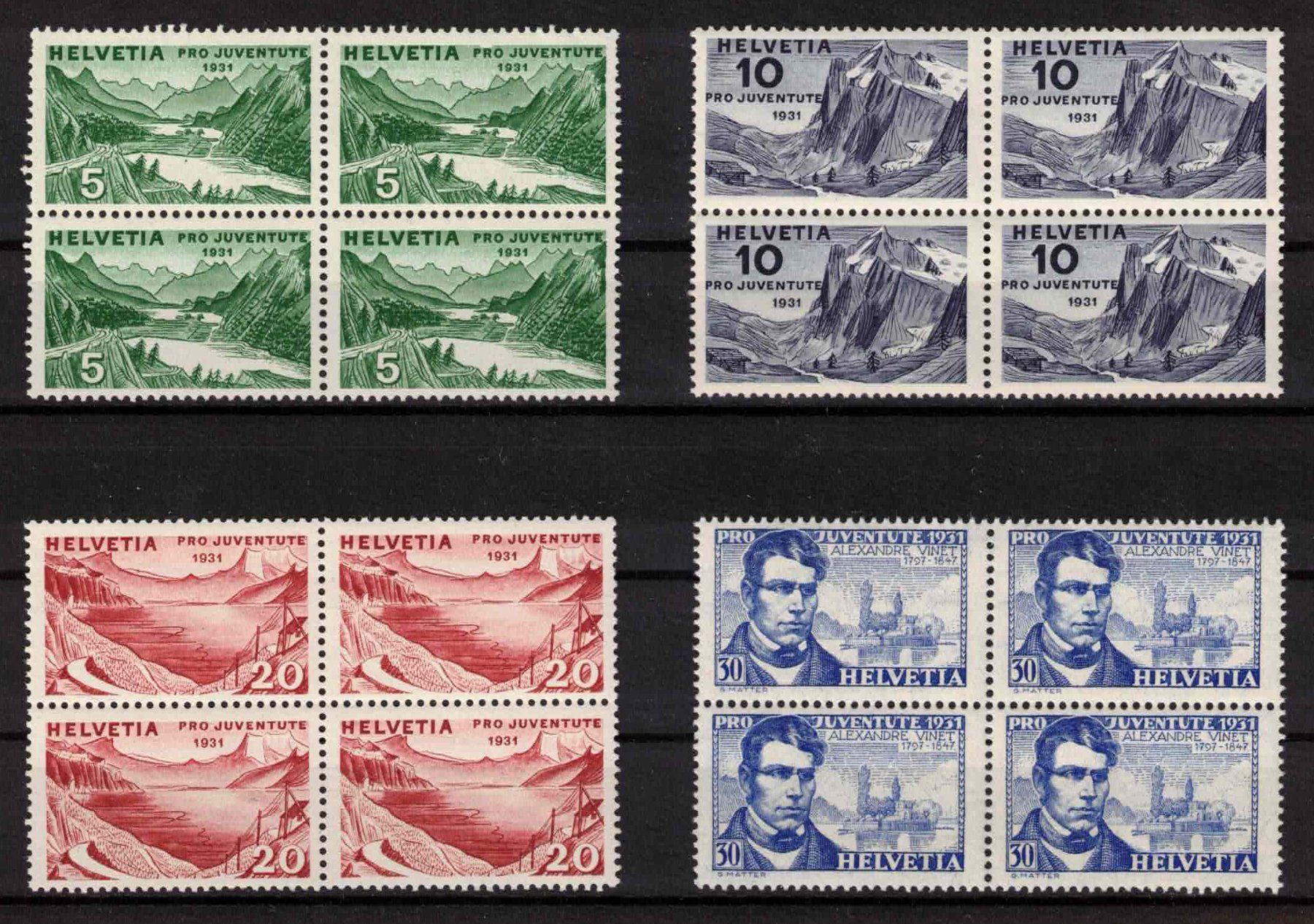 Tutti i francobolli: Pro Juventute 1931 im 4er-Block, postfrisch ** – Nuovo (secondo la descrizione) da Nuglar venduto da Stamp88