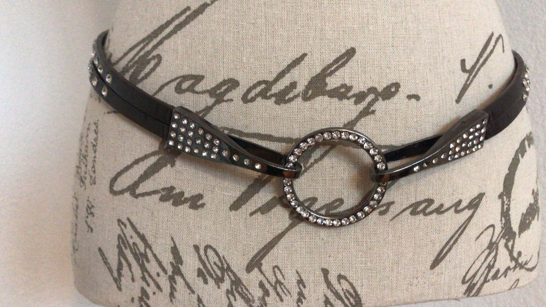Gürtel: Ceinture brune à brillants, 70 cm – Gebraucht aus Bussigny von coltroc 1
