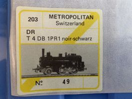 Metrop 203 Etikett Dampflok DR T4 DB