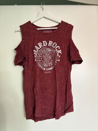 Hard Rock Guitar Co. T-Shirt Grösse M rot Used Look