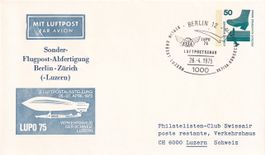 LUPO 75, Sonderflug Berlin - Zürich (-Luzern) 1975