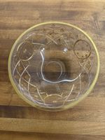 Elegant Glass Bowl with Gold Trim - Fruit or Salad Bowl
