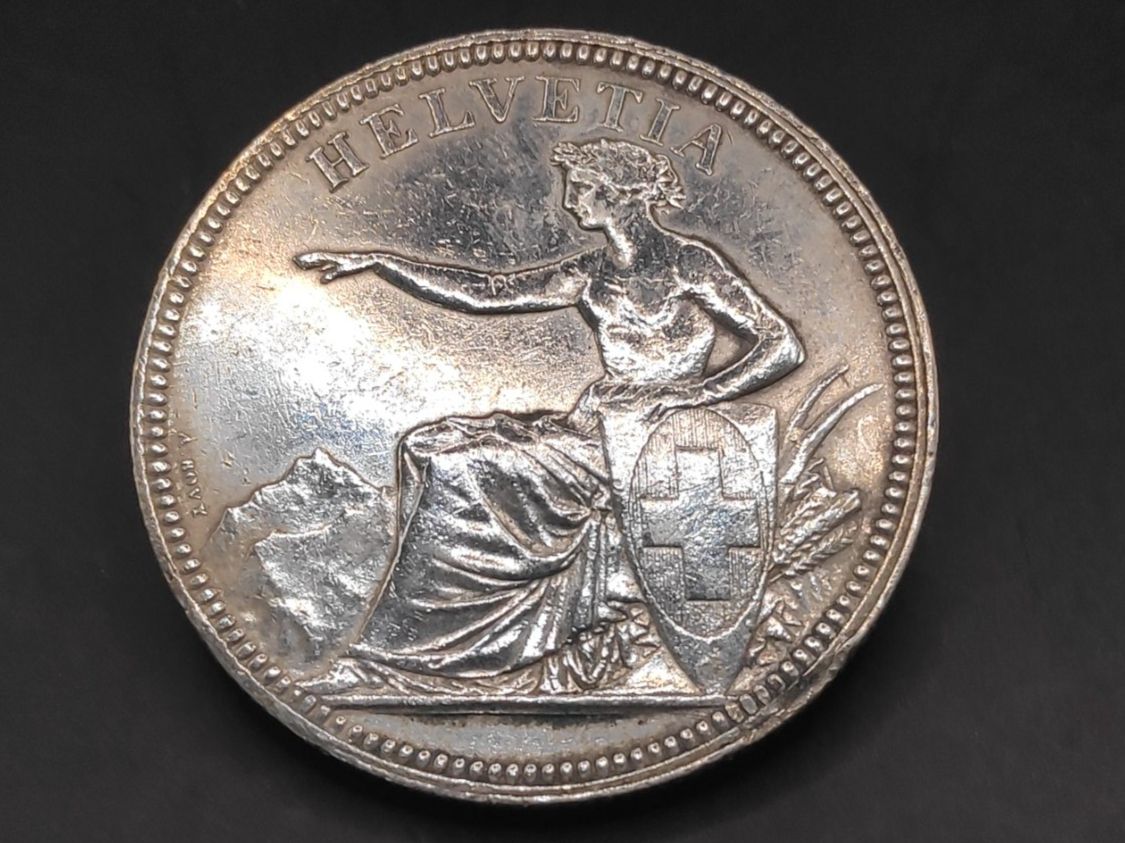 Toutes les monnaies: 1874 - 5 Franken - B. - Silber - "glanzvoll" – D'occasion à Sirnach par Trekk64