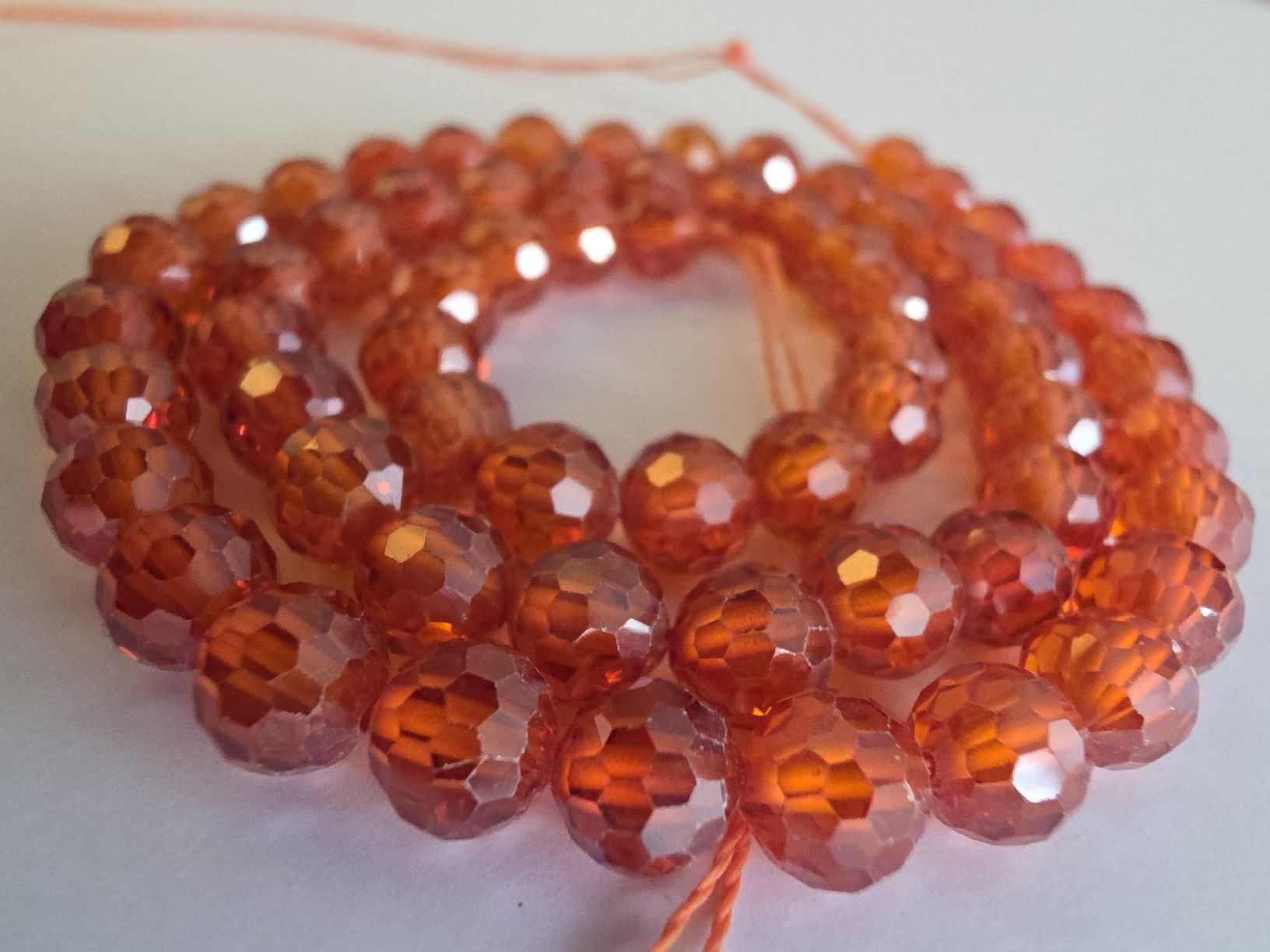 Minerali & Pietre curative: Zirkon Orange facettiert ca. 6mm. Strang – Nuovo e nell'imballaggio originale da Menziken venduto da Mirager 2
