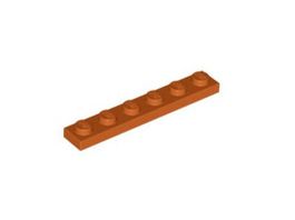 LEGO - 50x Dark Orange Plate 1x6 - 3666 - NEW