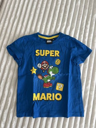 SUPER MARIO T SHIRT BLAU NEUWERTIG GR 110