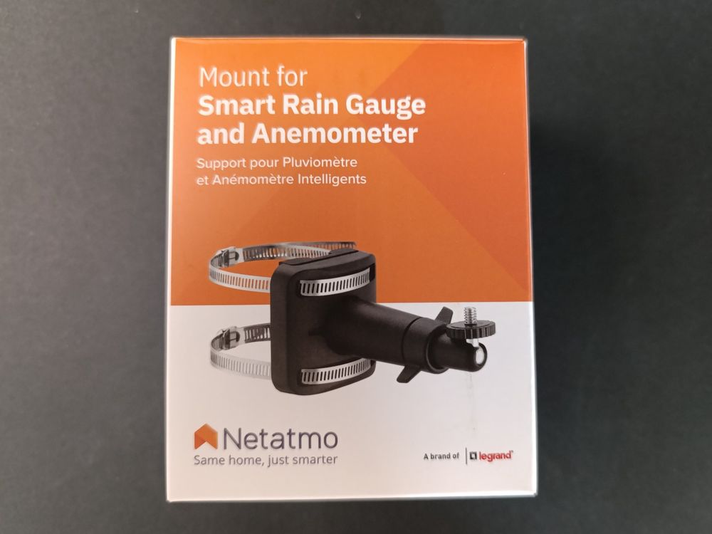 Support Métal Pour Station Météo Netatmo - Fixation Murale/Gouttière Pour Anémomètre Et Pluviomètre