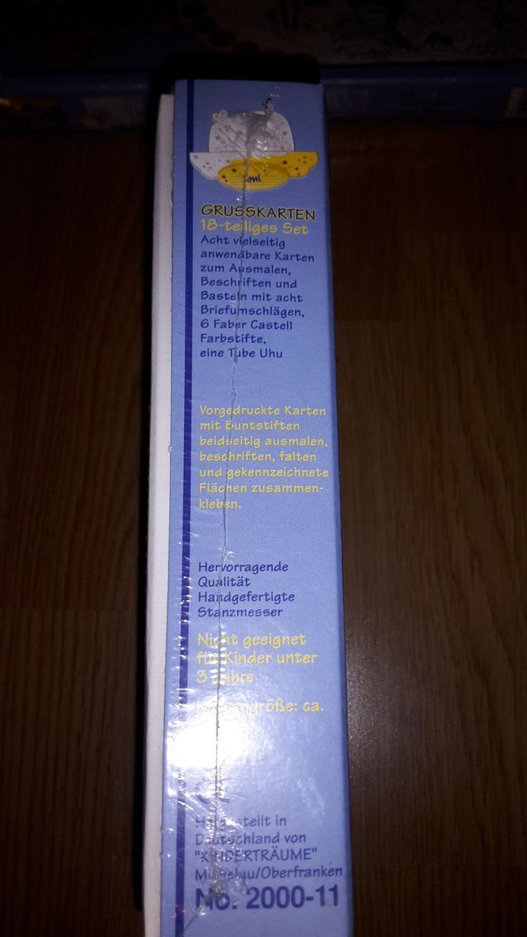 Bastelsets: Kinderträune Grusskarten – Neu und originalverpackt aus Schwarzenburg von Flamingo07 1