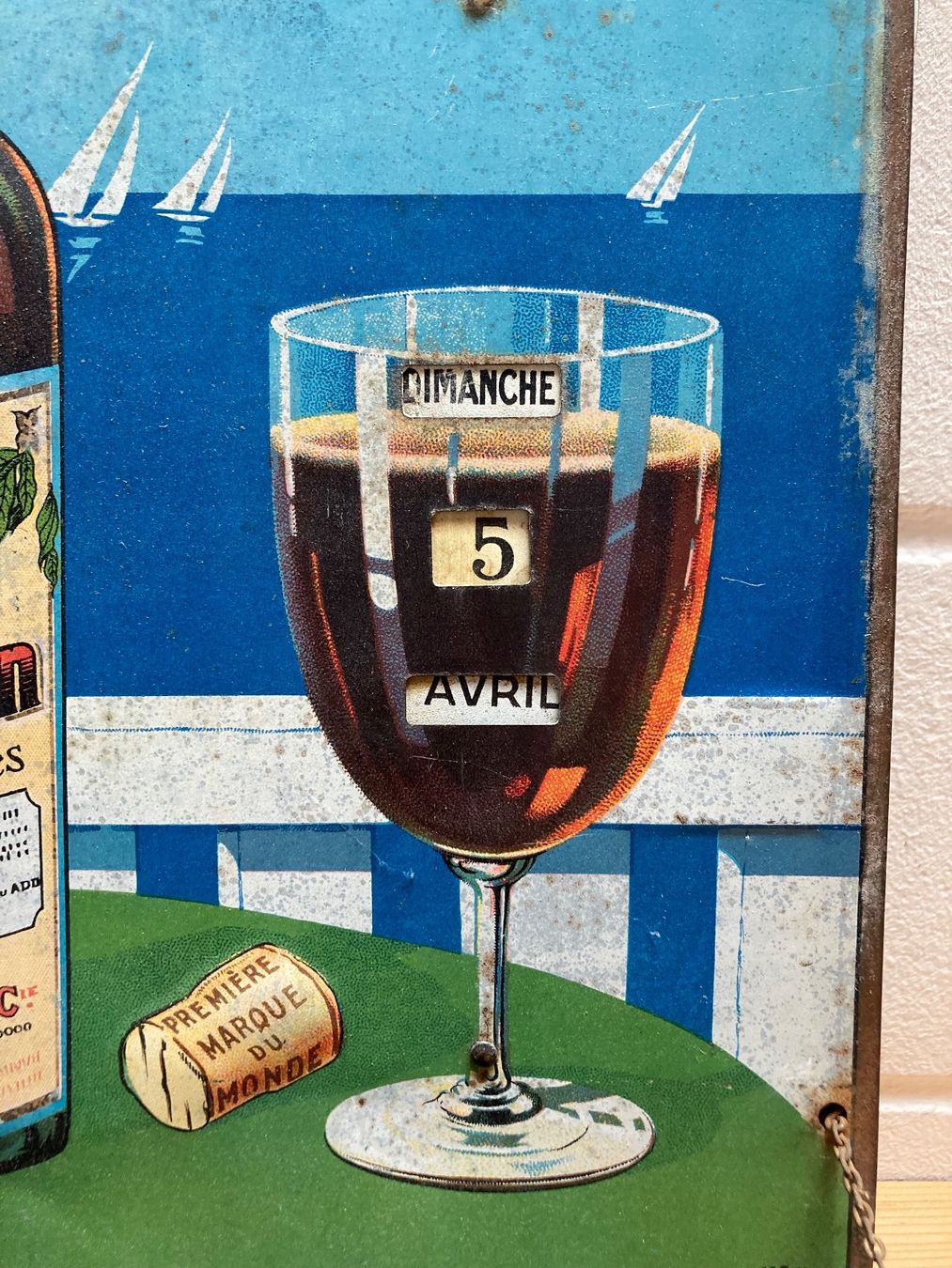Insegne: Antikes Blechschild mit Kalender ! – Usato da Lyss venduto da Marylinn58 5