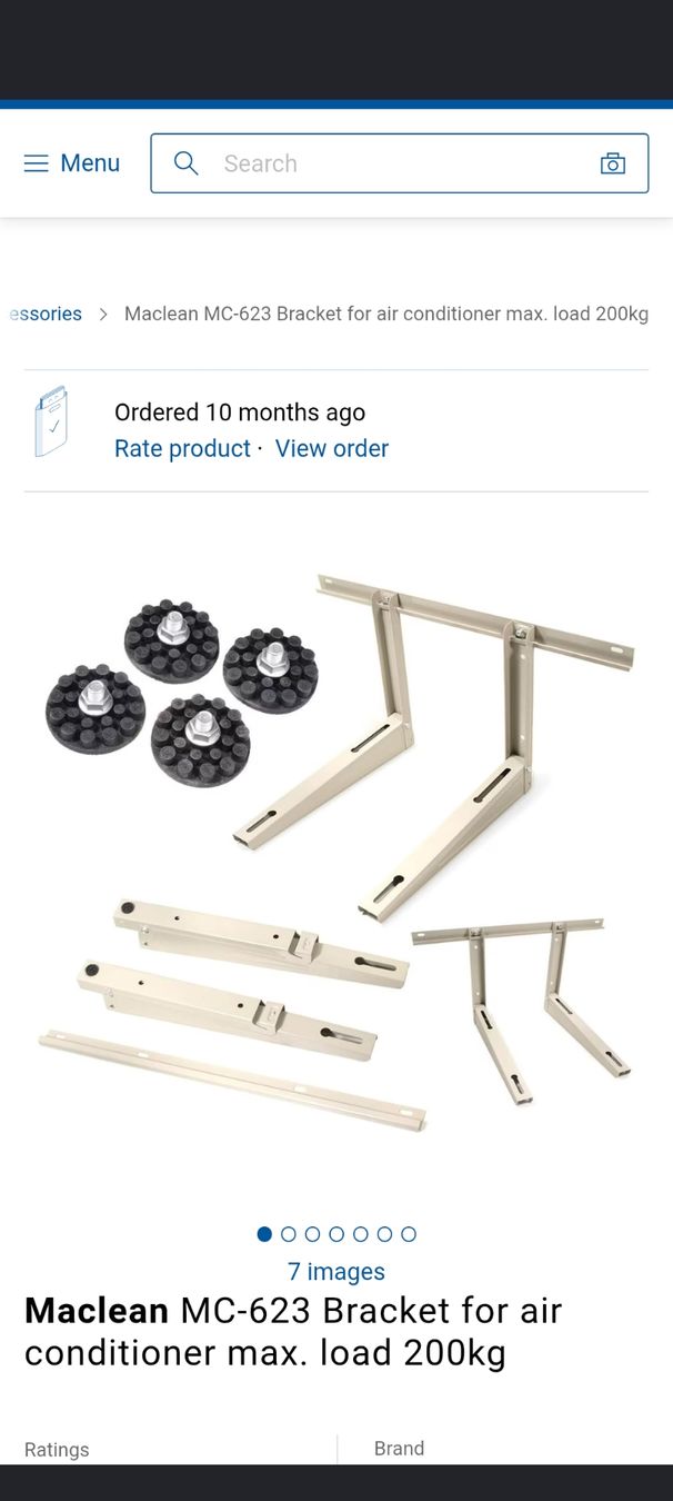 Wandhalterungen: Maclean MC-623 Bracket for air conditioner max. load 200kg – Neu und originalverpackt aus Meilen von sal_m6th