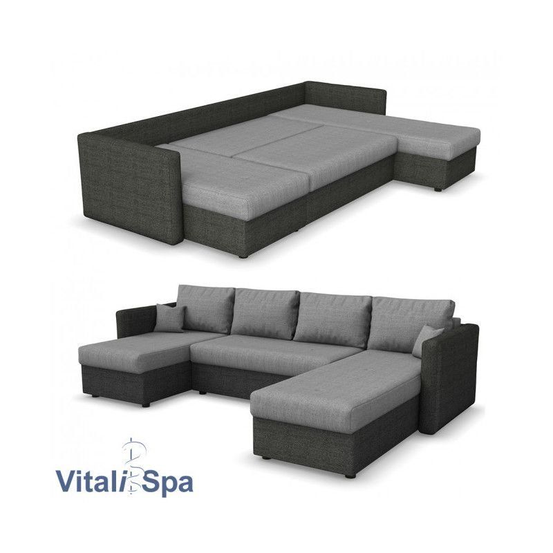 Divani: Wohnlandschaft mit Schlaffunktion - Grau/Anthrazit – Nuovo e nell'imballaggio originale da Wallenwil venduto da toesstal-vertrieb 4