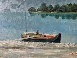 Heinrich Nyffenegger (1895-1968) Fischer am Thunersee Gemäld
