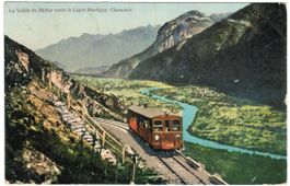 AK Chemin de fer en Vallée du Rhône 1908