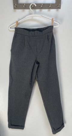 Pantalon gris rayé - Pull&Bear