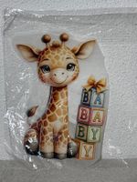 Bügelbild Giraffe mit Bauklötzen Neu!