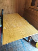 Holztisch rustikal ausziehbar gebrauchter Zustand
