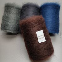 Wolle Superkid Mohair von Ilaria, Aurora 280g marrone scuro