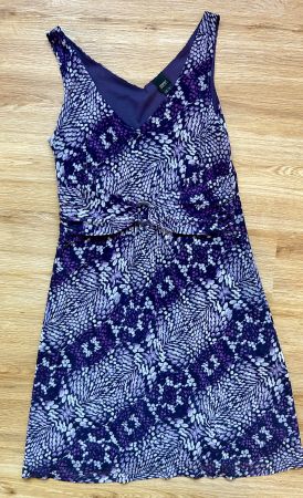 Sommerkleid ärmellos, Esprit, lila gemustert, Gr. M