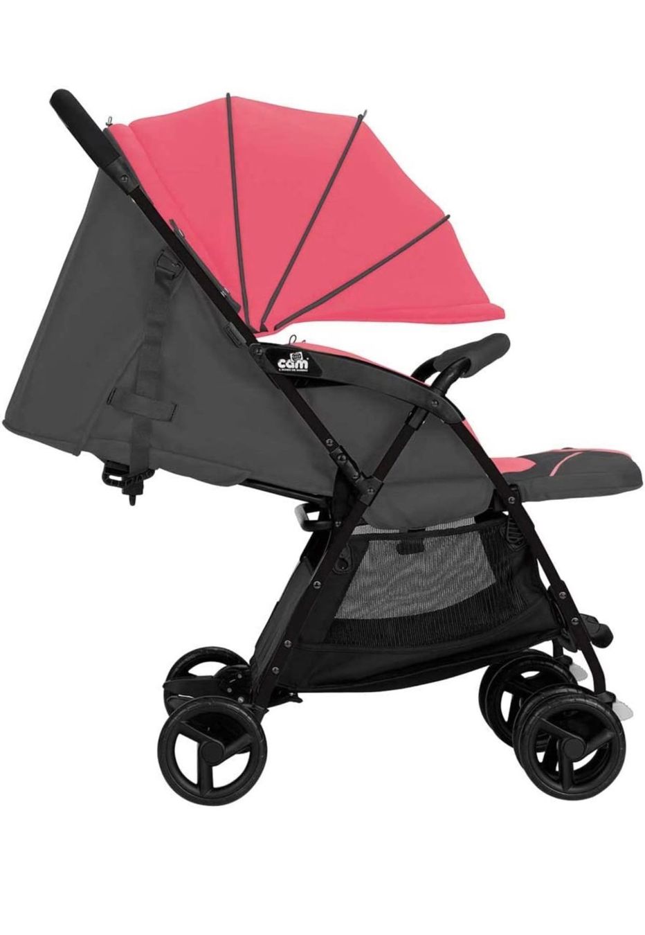Kinderwagen: Cam Kinderwagen Modell curvi, korallenrot – Neu und originalverpackt aus Basel von Seifehuesli 1