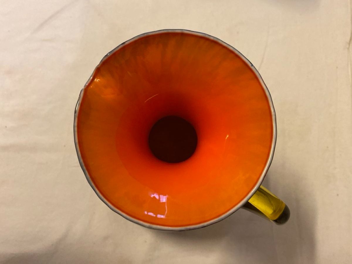 Murano Karaffen: Glaskaraffe Murano  orange-schwarz – Gebraucht aus sursee von trilli-tralli 2