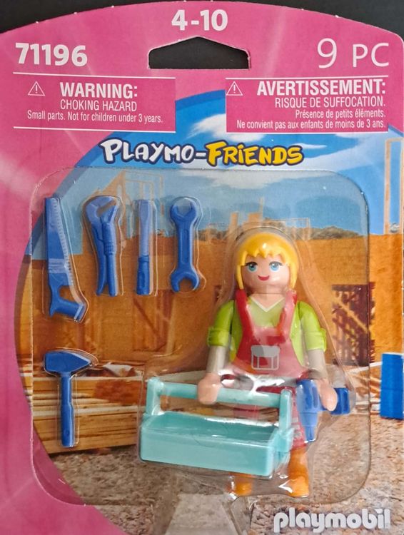 Playmobil 71196 DIY Handyman Figure With Toolbox & Accessories - Kids Pretend Play Repair Set