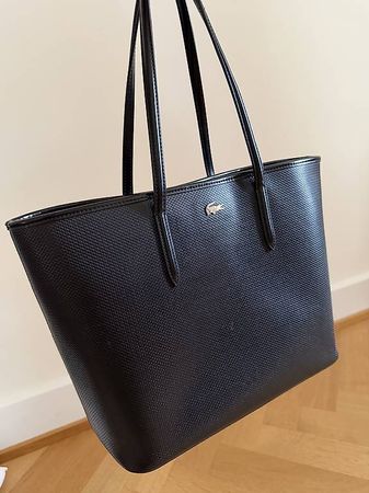 Lacoste Damen Handtasche Bag Shopper schwarz 