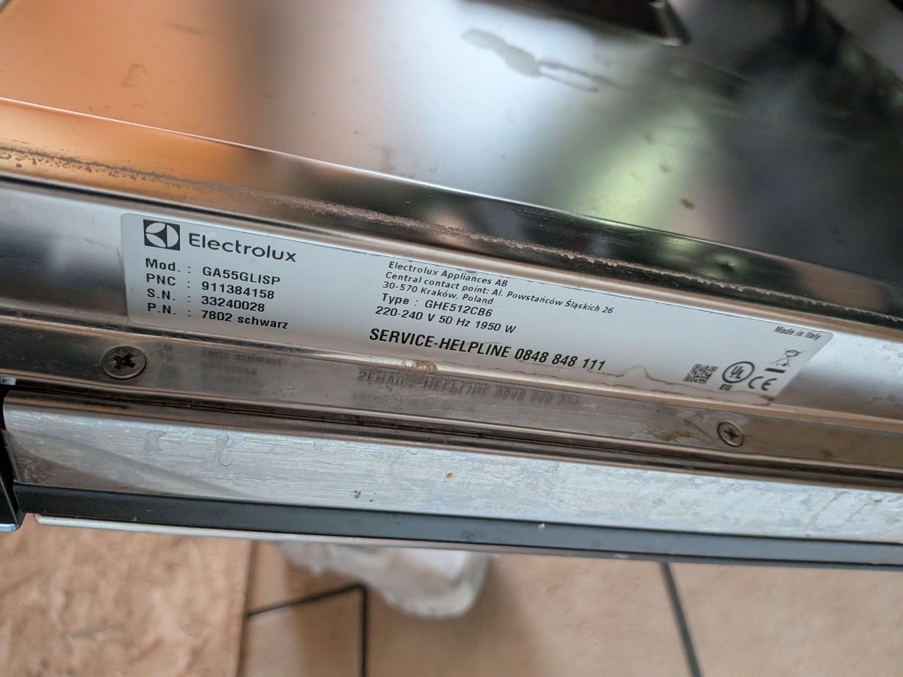 Electrolux Geschirrspüler: Lave-vaisselle Electrolux GA55GLISP, état acceptable – Gebraucht aus Aegerten von jraphou 1