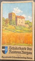 Schülerkarte Kanton Aargau - Kümmerly und Frey 1953