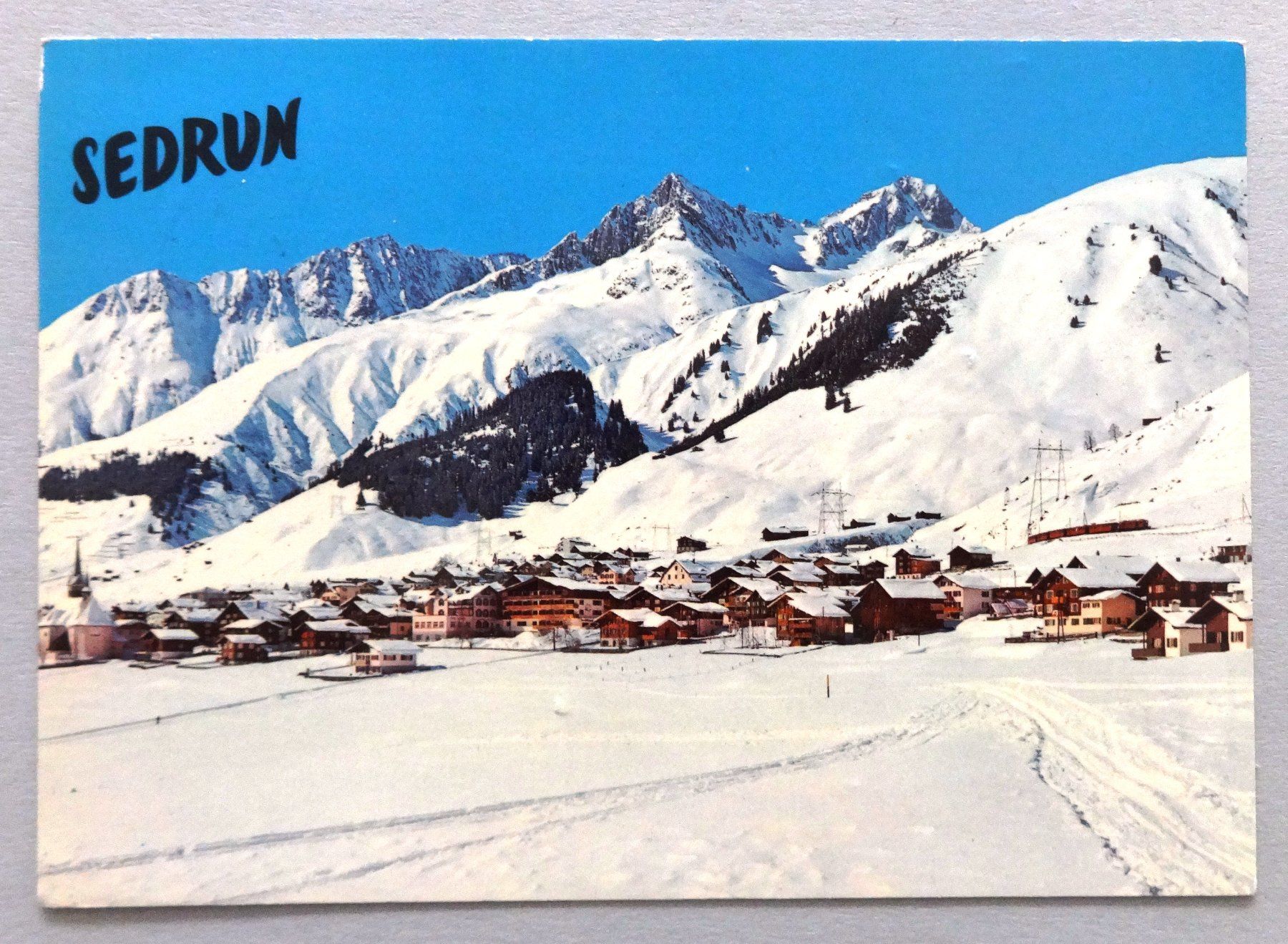 Cartoline postali: Sedrun, 1400 m ü.M., mit Crispalt, Culmatsch – Usato da Fétigny venduto da Billy2miny