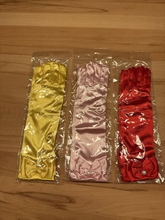 3 Paar Prinzessin Handschuhe 4-8 Jahre