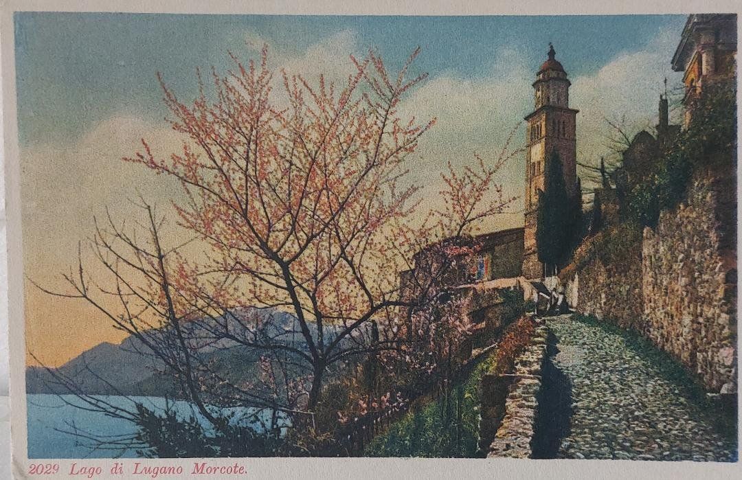 Ansichtskarten: MORCOTE - Lago di Lugano – Gebraucht aus Delémont von Domdom1