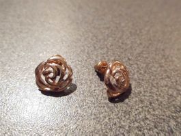 Ohrstecker goldfarbig, rund